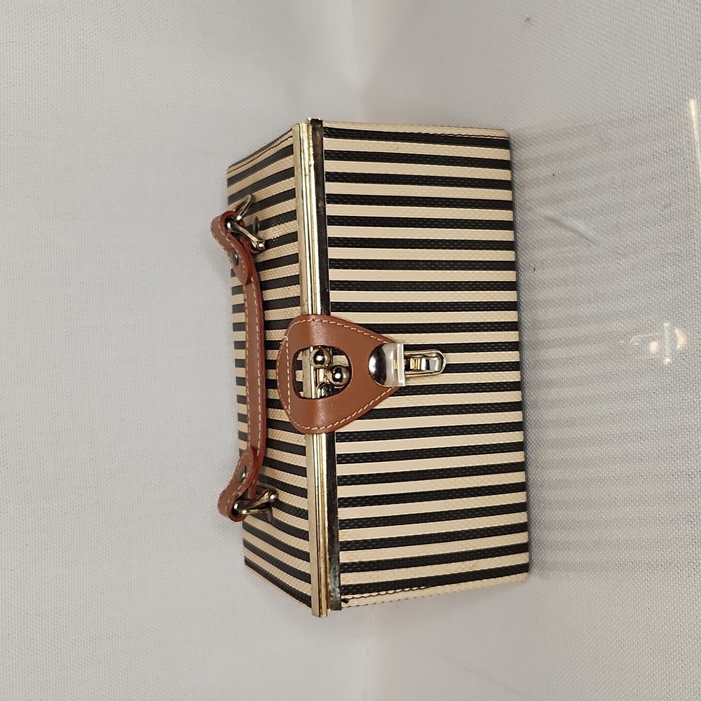 Vintage 80's Box Train Case Crossbody Bag